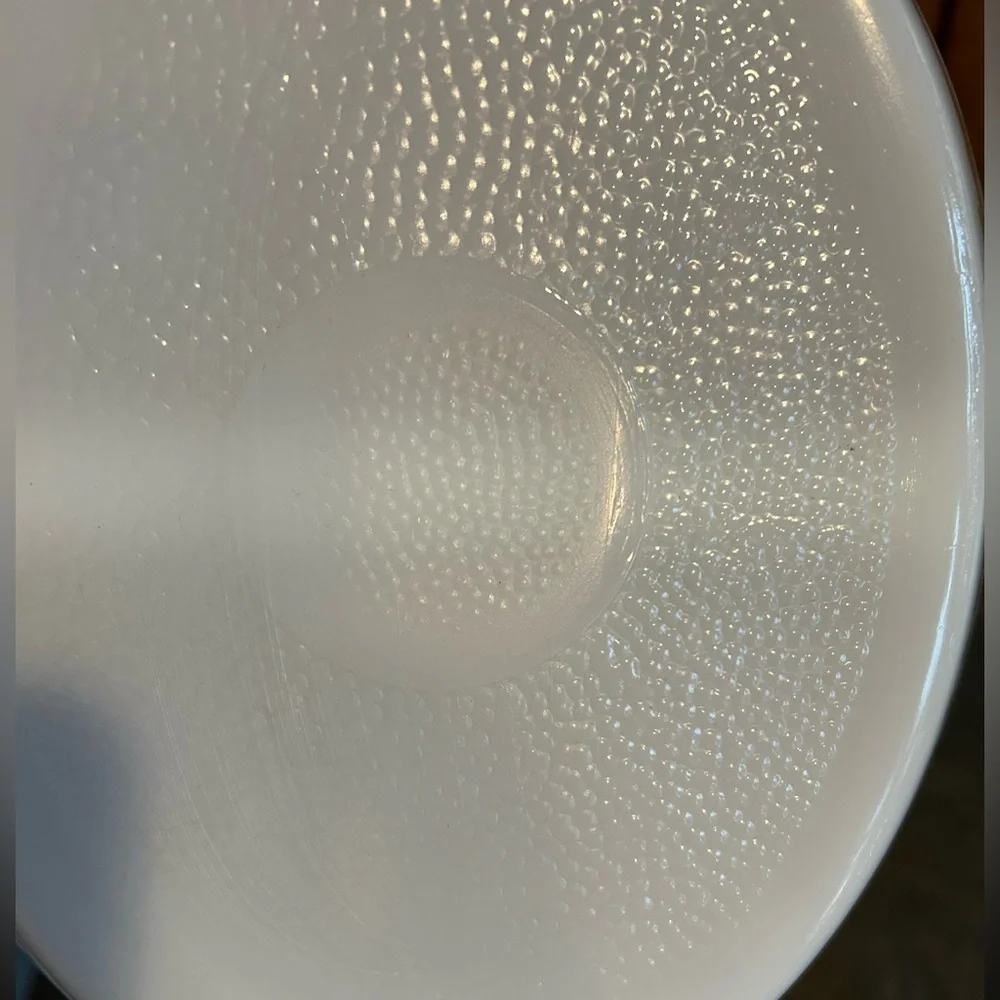 Glasbake Crazy Daisy Divide a Dish. Milk Glass 9x8. No cracks or chips. Vintage